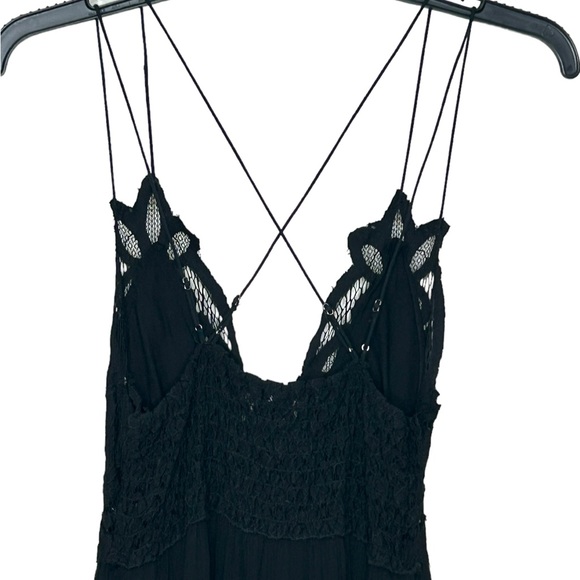 Free People FP One Adella Maxi Slip Dress in Black, Size S - Picture 5 of 10